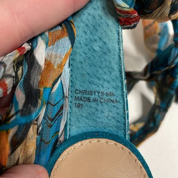 Steve Madden blue block heels with fabric tie - Picture 6 of 6